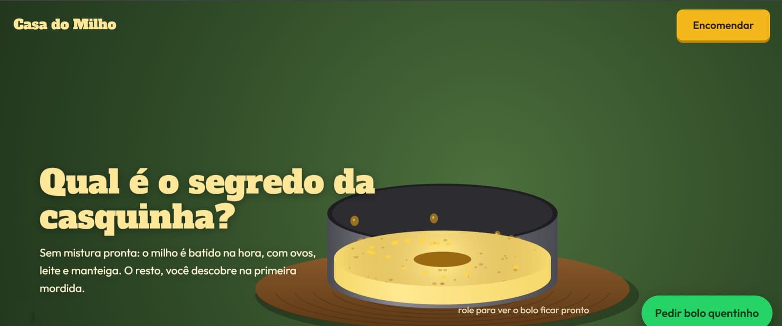 A massa cresce junto com a curiosidade: “Qual é o segredo da casquinha?”