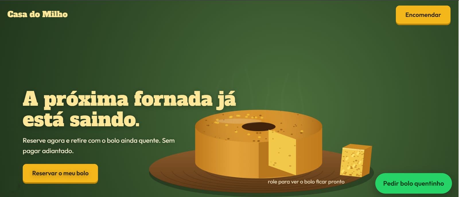 A fatia cortada fecha a cena e leva direto à reserva pelo WhatsApp.